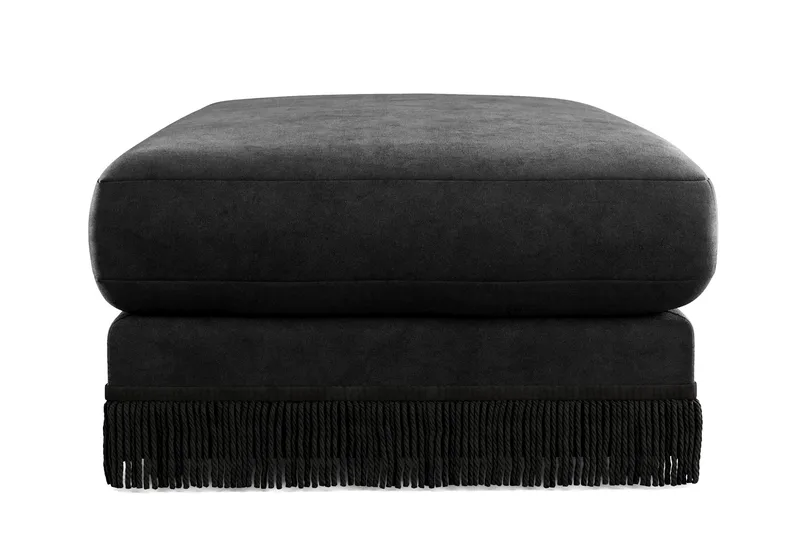 Arken Lyx Suorakulmainen Rahi Sametista - Musta - Huonekalut - Tuoli & nojatuoli - Jakkara & jalkarahi - Rahi