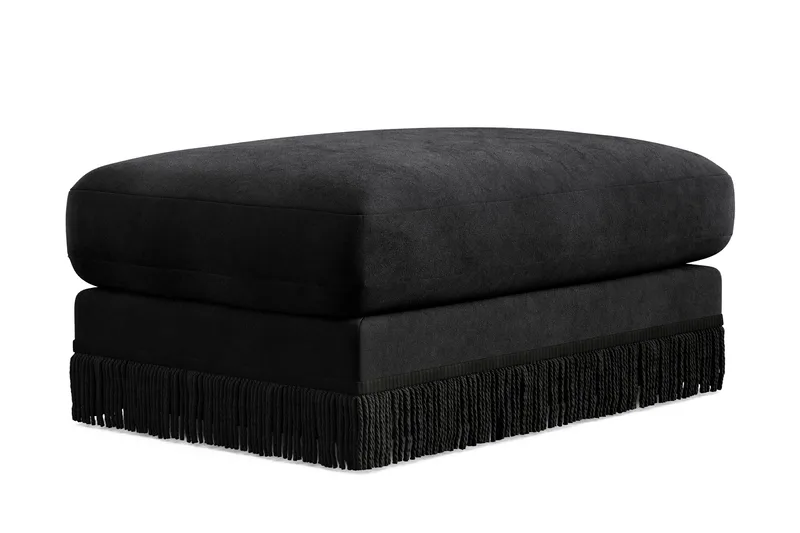 Arken Lyx Suorakulmainen Rahi Sametista - Musta - Huonekalut - Tuoli & nojatuoli - Jakkara & jalkarahi - Rahi