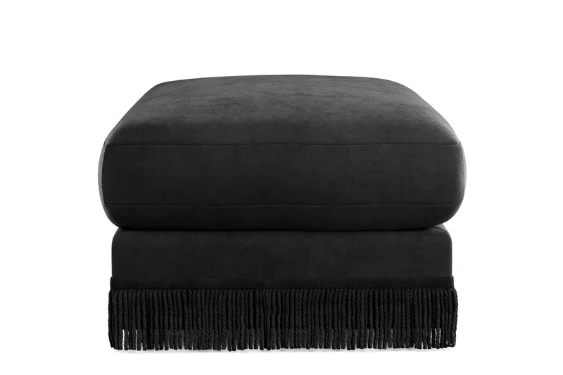 Arken Lyx Suorakulmainen Rahi Sametista - Musta - Huonekalut - Tuoli & nojatuoli - Jakkara & jalkarahi - Rahi