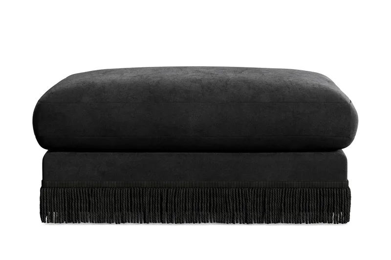 Arken Lyx Suorakulmainen Rahi Sametista - Musta - Huonekalut - Tuoli & nojatuoli - Jakkara & jalkarahi - Rahi