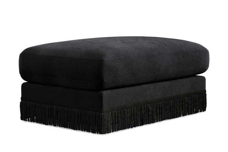 Arken Lyx Suorakulmainen Rahi Sametista - Musta - Huonekalut - Tuoli & nojatuoli - Jakkara & jalkarahi - Rahi