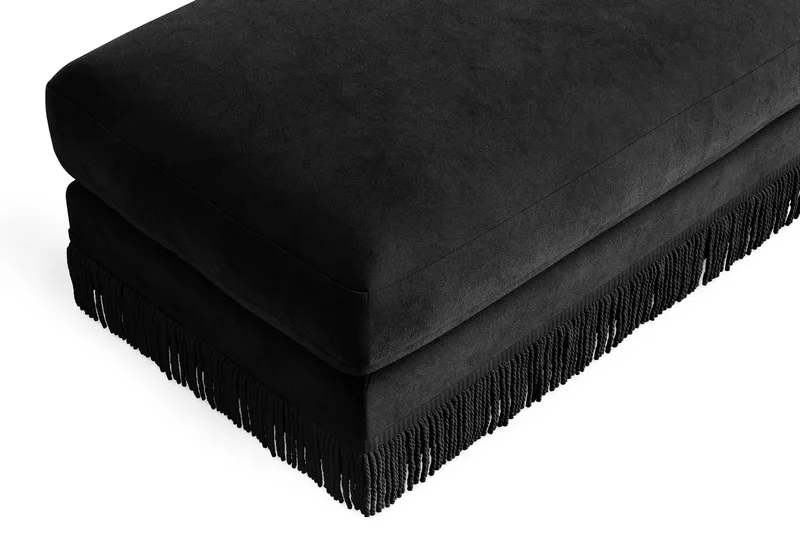 Arken Lyx Suorakulmainen Rahi Sametista - Musta - Huonekalut - Tuoli & nojatuoli - Jakkara & jalkarahi - Rahi