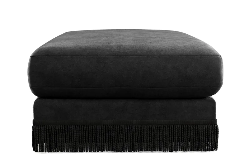 Arken Lyx Suorakulmainen Rahi Sametista - Musta - Huonekalut - Tuoli & nojatuoli - Jakkara & jalkarahi - Rahi