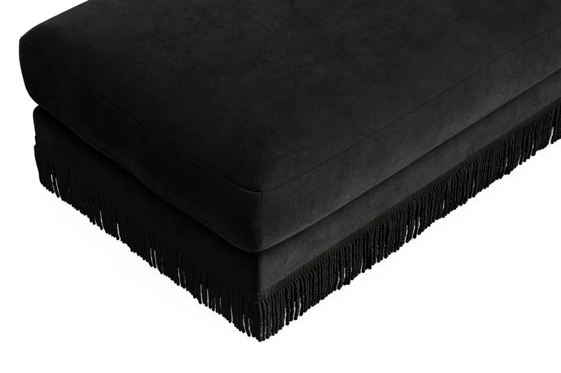 Arken Lyx Suorakulmainen Rahi Sametista - Musta - Huonekalut - Tuoli & nojatuoli - Jakkara & jalkarahi - Rahi