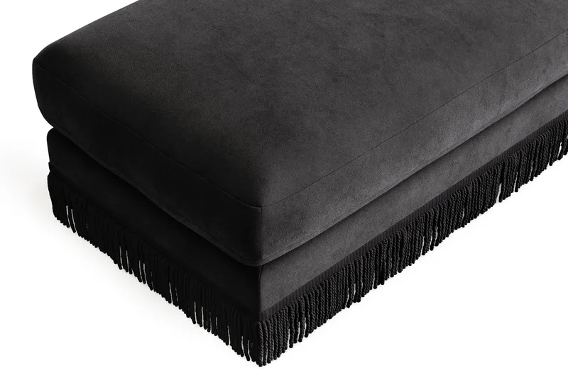 Arken Lyx Suorakulmainen Rahi Sametista - Tummanharmaa - Huonekalut - Tuoli & nojatuoli - Jakkara & jalkarahi - Rahi