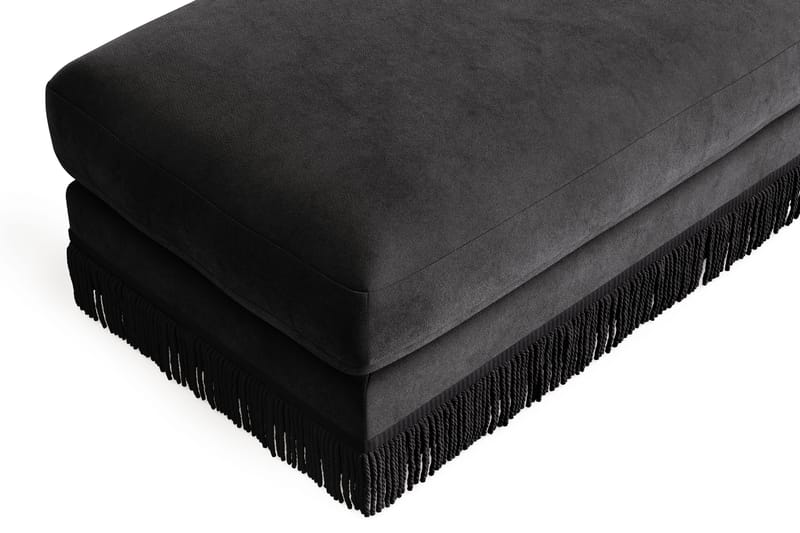 Arken Lyx Suorakulmainen Rahi Sametista - Tummanharmaa - Huonekalut - Tuoli & nojatuoli - Jakkara & jalkarahi - Rahi