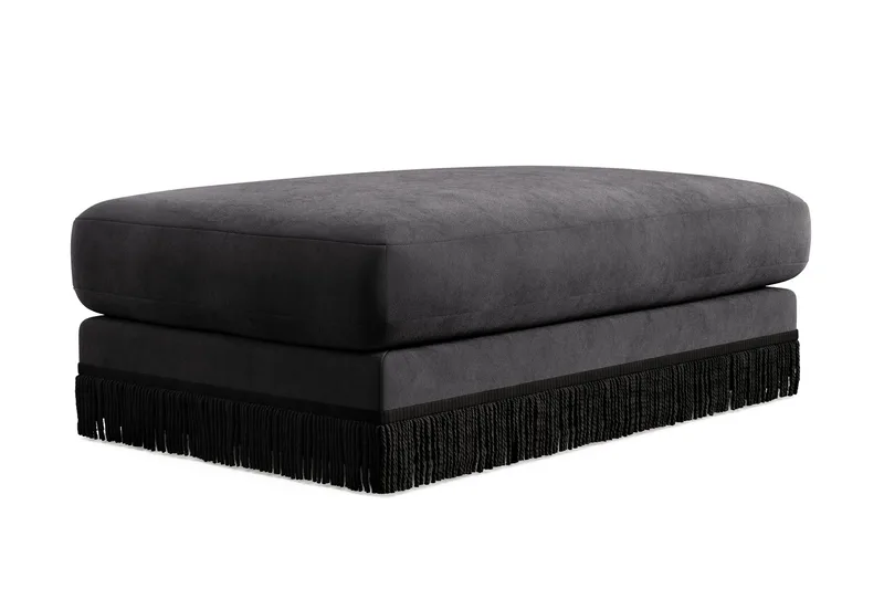 Arken Lyx Suorakulmainen Rahi Sametista - Tummanharmaa - Huonekalut - Tuoli & nojatuoli - Jakkara & jalkarahi - Rahi