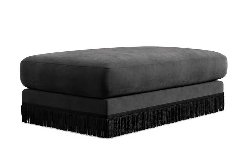 Arken Lyx Suorakulmainen Rahi Sametista - Tummanharmaa - Huonekalut - Tuoli & nojatuoli - Jakkara & jalkarahi - Rahi