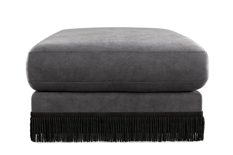 Arken Lyx Suorakulmainen Rahi Sametista - Tummanharmaa - Huonekalut - Tuoli & nojatuoli - Jakkara & jalkarahi - Rahi