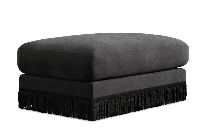 Arken Lyx Suorakulmainen Rahi Sametista - Tummanharmaa - Huonekalut - Tuoli & nojatuoli - Jakkara & jalkarahi - Rahi