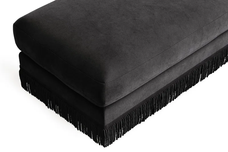 Arken Lyx Suorakulmainen Rahi Sametista - Tummanharmaa - Huonekalut - Tuoli & nojatuoli - Jakkara & jalkarahi - Rahi