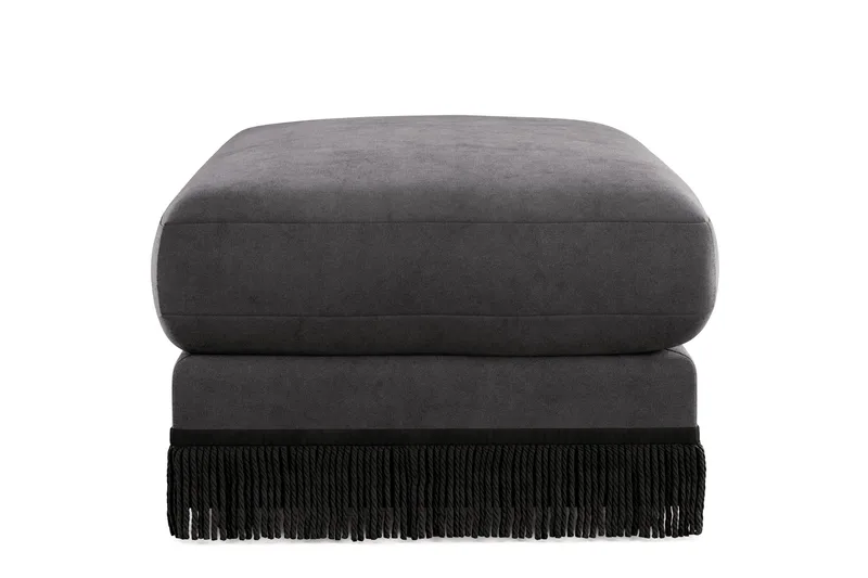 Arken Lyx Suorakulmainen Rahi Sametista - Tummanharmaa - Huonekalut - Tuoli & nojatuoli - Jakkara & jalkarahi - Rahi