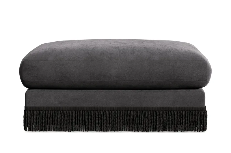 Arken Lyx Suorakulmainen Rahi Sametista - Tummanharmaa - Huonekalut - Tuoli & nojatuoli - Jakkara & jalkarahi - Rahi