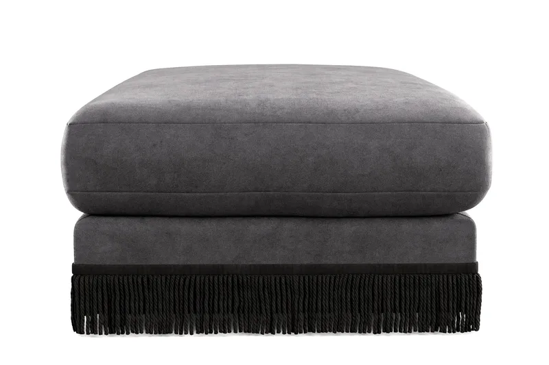 Arken Lyx Suorakulmainen Rahi Sametista - Tummanharmaa - Huonekalut - Tuoli & nojatuoli - Jakkara & jalkarahi - Rahi