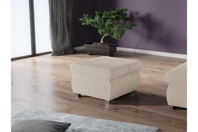 Cerys jalkatuoli 60 cm - Beige - Huonekalut - Tuoli & nojatuoli - Jakkara & jalkarahi - Rahi