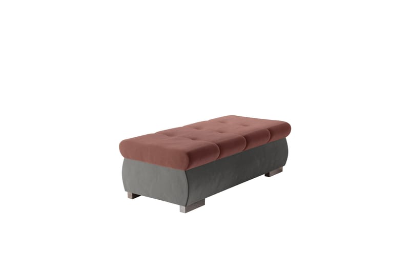 Cerys jalkatuoli 60 cm - Harmaa/Vaaleanpunainen - Huonekalut - Tuoli & nojatuoli - Jakkara & jalkarahi - Rahi