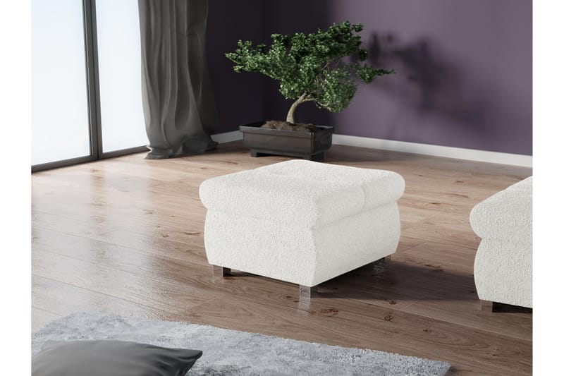 Cerys jalkatuoli 60 cm - Valkoinen - Huonekalut - Tuoli & nojatuoli - Jakkara & jalkarahi - Rahi