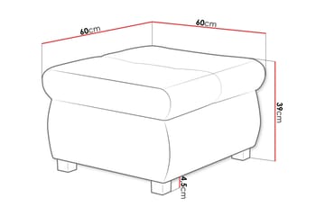 Cerys jalkatuoli 60 cm - Vihreä - Huonekalut - Tuoli & nojatuoli - Jakkara & jalkarahi - Rahi