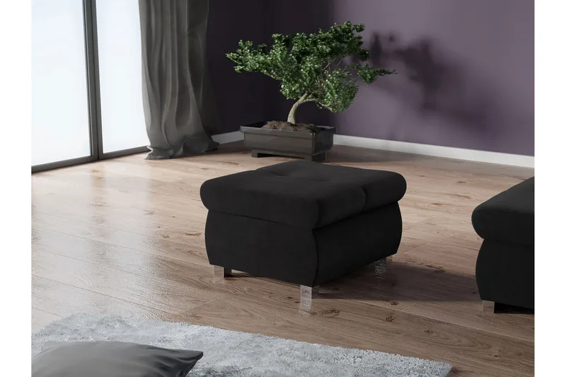 Cerys Rahi 60 cm - Musta - Huonekalut - Tuoli & nojatuoli - Jakkara & jalkarahi - Rahi