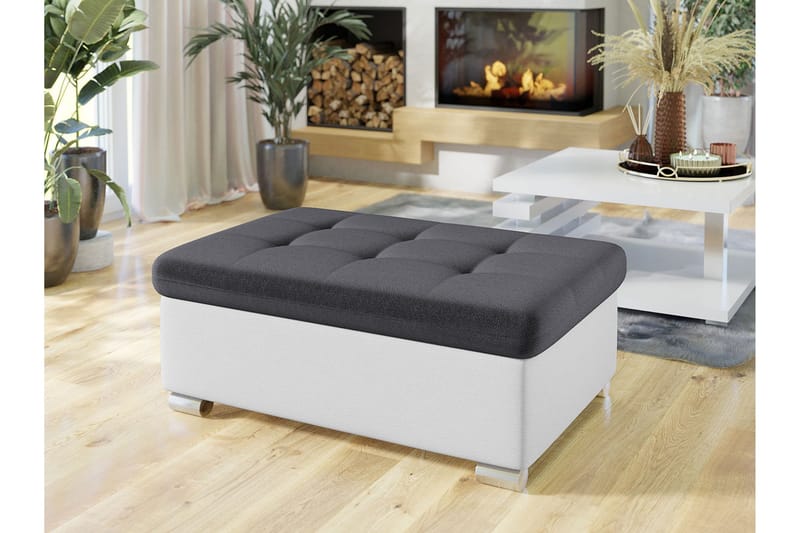 Dynir jalkatuoli 70 cm - Valkoinen/Harmaa - Huonekalut - Tuoli & nojatuoli - Jakkara & jalkarahi - Rahi