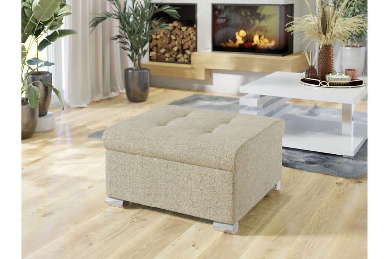 Dynir Rahi 68 cm - Beige - Huonekalut - Tuoli & nojatuoli - Jakkara & jalkarahi - Rahi