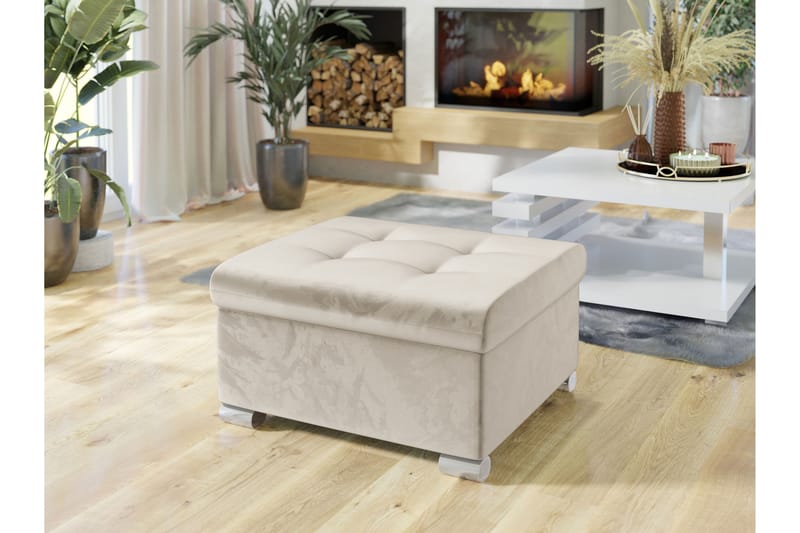 Dynir Rahi 68 cm - Beige - Huonekalut - Tuoli & nojatuoli - Jakkara & jalkarahi - Rahi