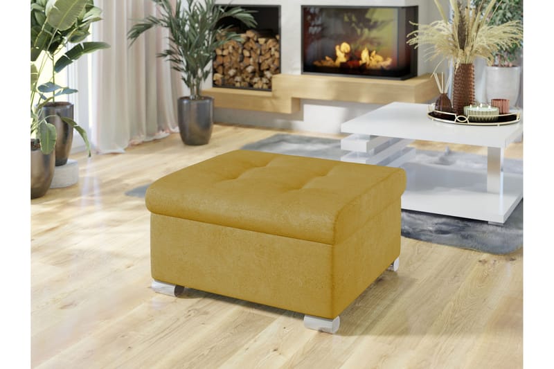 Dynir Rahi 68 cm - Keltainen - Huonekalut - Tuoli & nojatuoli - Jakkara & jalkarahi - Rahi