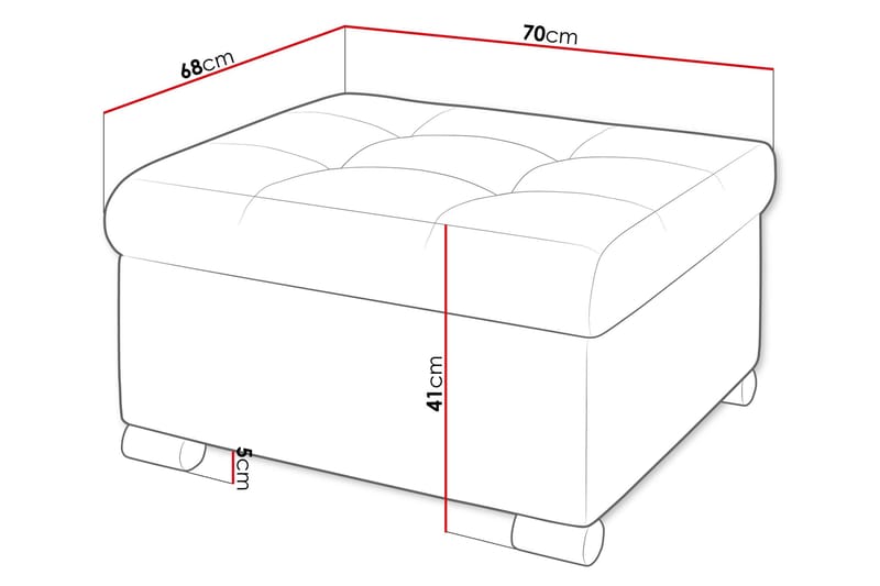 Dynir Rahi 70 cm - Ruskea - Huonekalut - Tuoli & nojatuoli - Jakkara & jalkarahi - Rahi