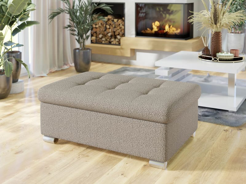 Dynir Rahi 96 cm - Beige - Huonekalut - Tuoli & nojatuoli - Jakkara & jalkarahi - Rahi