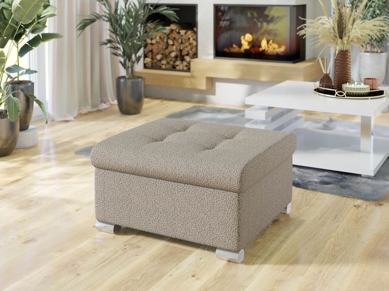 Dynir Rahi 96 cm - Beige - Huonekalut - Tuoli & nojatuoli - Jakkara & jalkarahi - Rahi