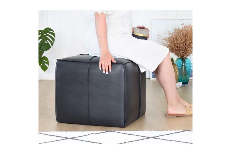 Edrin Rahi Utomhus 52 cm - Musta - Huonekalut - Tuoli & nojatuoli - Jakkara & jalkarahi - Säkkirahi