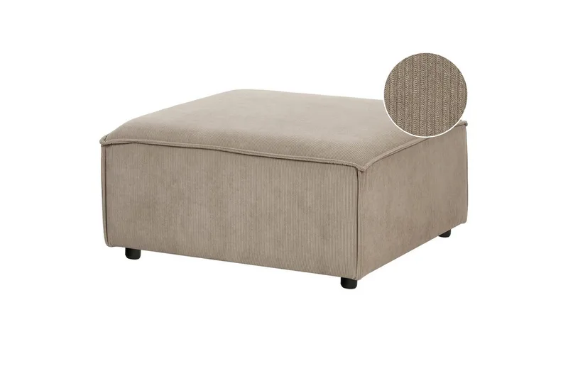Fotpall Taupe, Svart