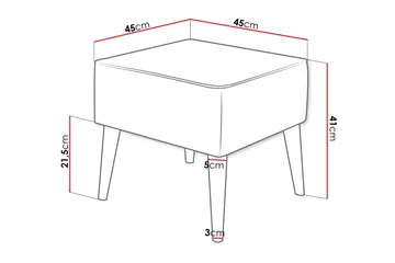 Gabi jalkatuoli 45 cm - Vihreä - Huonekalut - Tuoli & nojatuoli - Jakkara & jalkarahi - Rahi