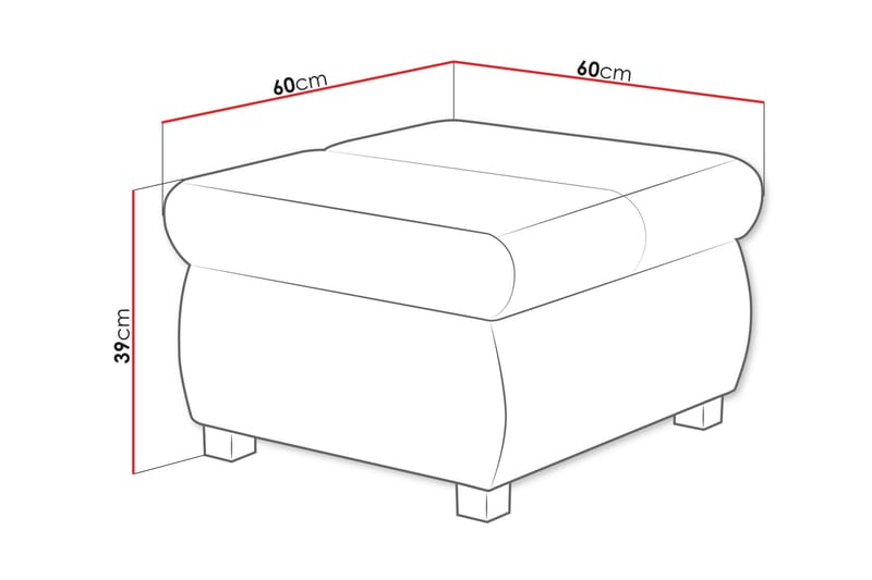Gamal Rahi 60 cm - Keltainen - Huonekalut - Tuoli & nojatuoli - Jakkara & jalkarahi - Rahi