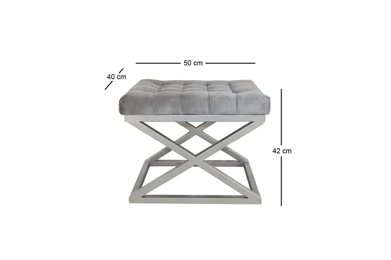 Gillie Rahipöytä 40 cm - Hopea/Harmaa - Huonekalut - Tuoli & nojatuoli - Jakkara & jalkarahi - Säkkirahi