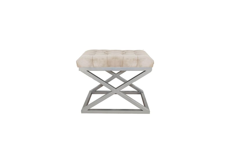 Gillie Rahipöytä 40 cm - Hopea/Kerma - Huonekalut - Tuoli & nojatuoli - Jakkara & jalkarahi - Säkkirahi