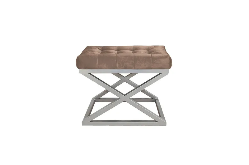 Gillie Rahipöytä 40 cm - Hopea/Ruskea - Huonekalut - Tuoli & nojatuoli - Jakkara & jalkarahi - Säkkirahi