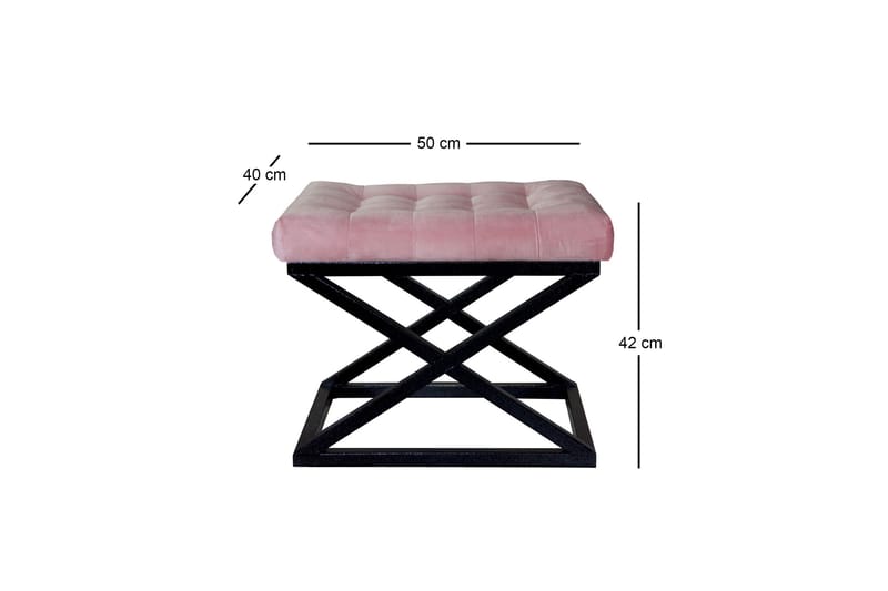 Gillie Rahipöytä 40 cm - Musta/Roosa - Huonekalut - Tuoli & nojatuoli - Jakkara & jalkarahi - Säkkirahi