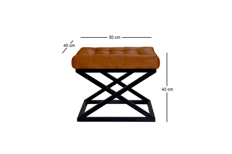 Gillie Rahipöytä 40 cm - Musta/Ruskea - Huonekalut - Tuoli & nojatuoli - Jakkara & jalkarahi - Säkkirahi