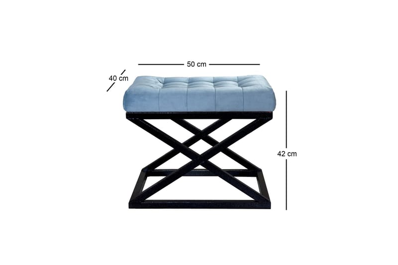 Gillie Rahipöytä 40 cm - Musta/Turkoosi - Huonekalut - Tuoli & nojatuoli - Jakkara & jalkarahi - Säkkirahi