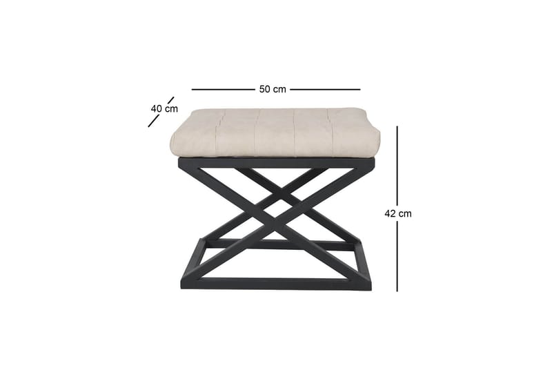 Gillie Rahipöytä 40 cm - Musta/Valkoinen - Huonekalut - Tuoli & nojatuoli - Jakkara & jalkarahi - Säkkirahi