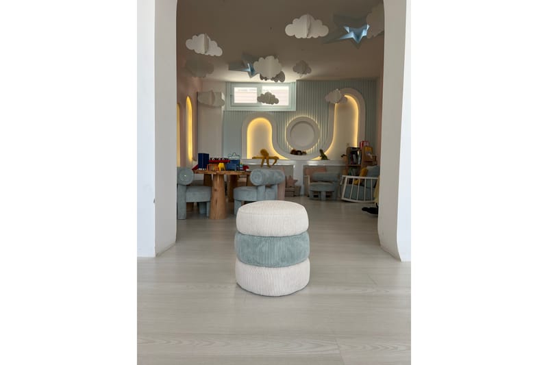 Gisele Rahipöytä 36 cm, Sininen/Valkoinen