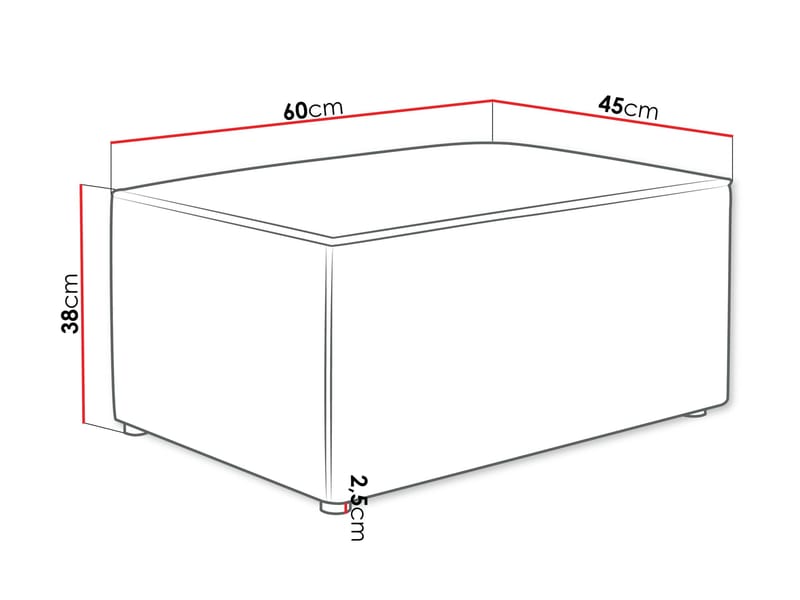 Hobson Rahi 60 cm - Sininen - Huonekalut - Tuoli & nojatuoli - Jakkara & jalkarahi - Rahi