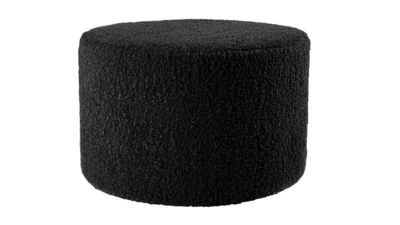 House Puff 55 cm pyöreä Teddy, Musta