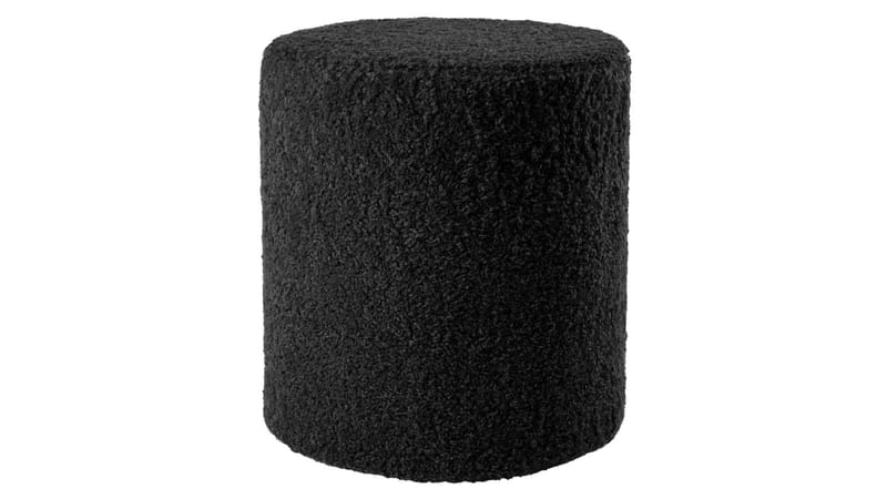 House Puff 40 cm Pyöreä Teddy, Musta