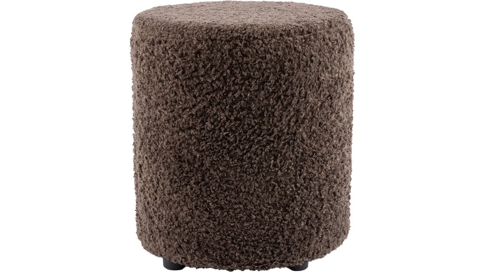 House Puff 40 cm Pyöreä Teddy - Ruskea