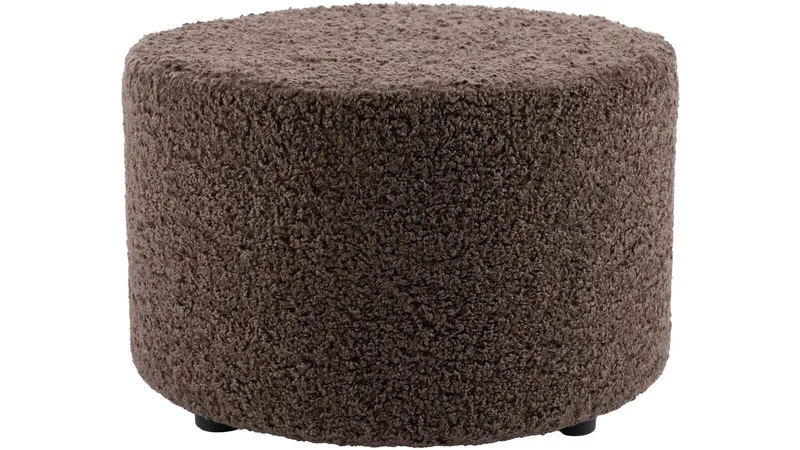 House Puff 55 cm Pyöreä Teddy, Ruskea