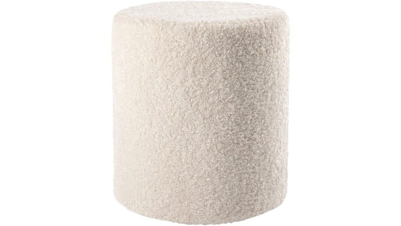 House Puff 40 cm pyöreä Teddy, Valkoinen