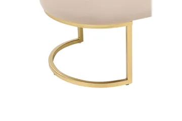Istuimen penkki Milry Beige/Kulta - Beige/Kulta - Huonekalut - Tuoli & nojatuoli - Jakkara & jalkarahi - Rahi