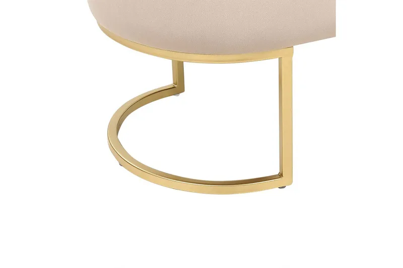 Istuimen penkki Milry Beige/Kulta - Beige/Kulta - Huonekalut - Tuoli & nojatuoli - Jakkara & jalkarahi - Rahi